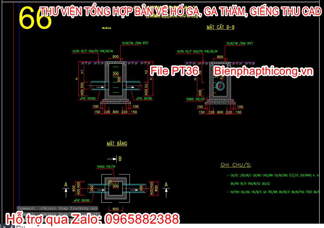 File dwg hố ga thu nước cad.