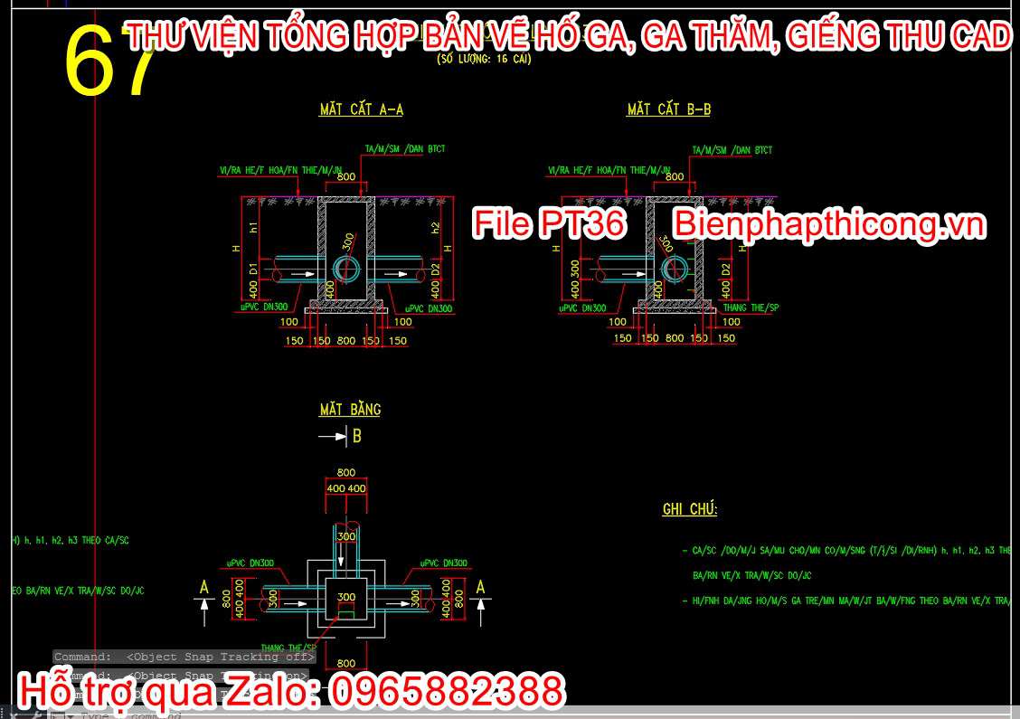 Chi tiết hố ga cad đẹp.