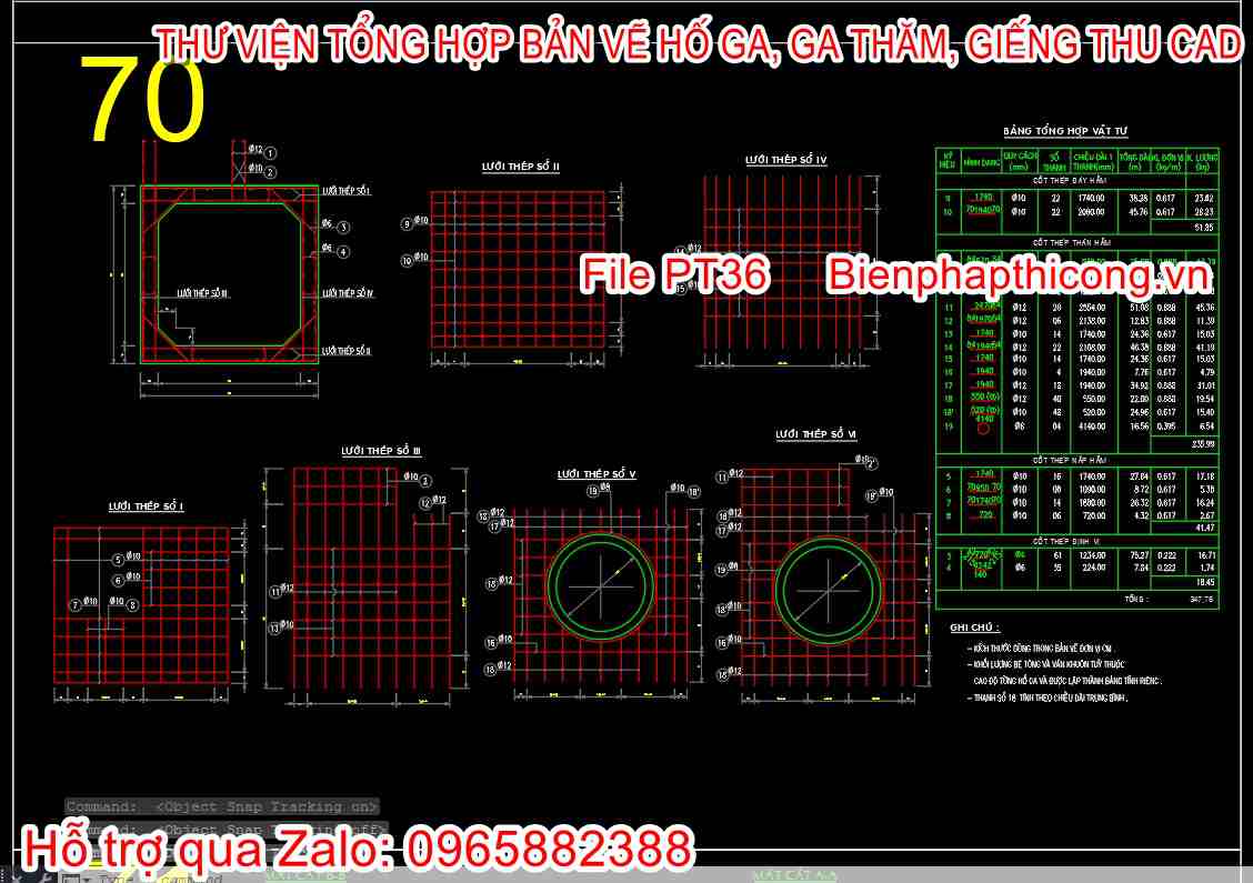 Bản vẽ kết cấu chi tiết hố ga đẹp.