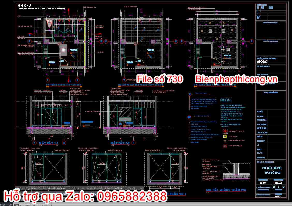 Bản vẽ cad phòng thay đồ nam đẹp.