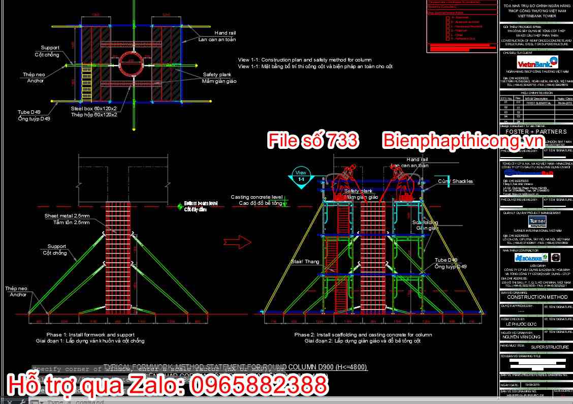 Tải bản vẽ bptc cột tròn cad.