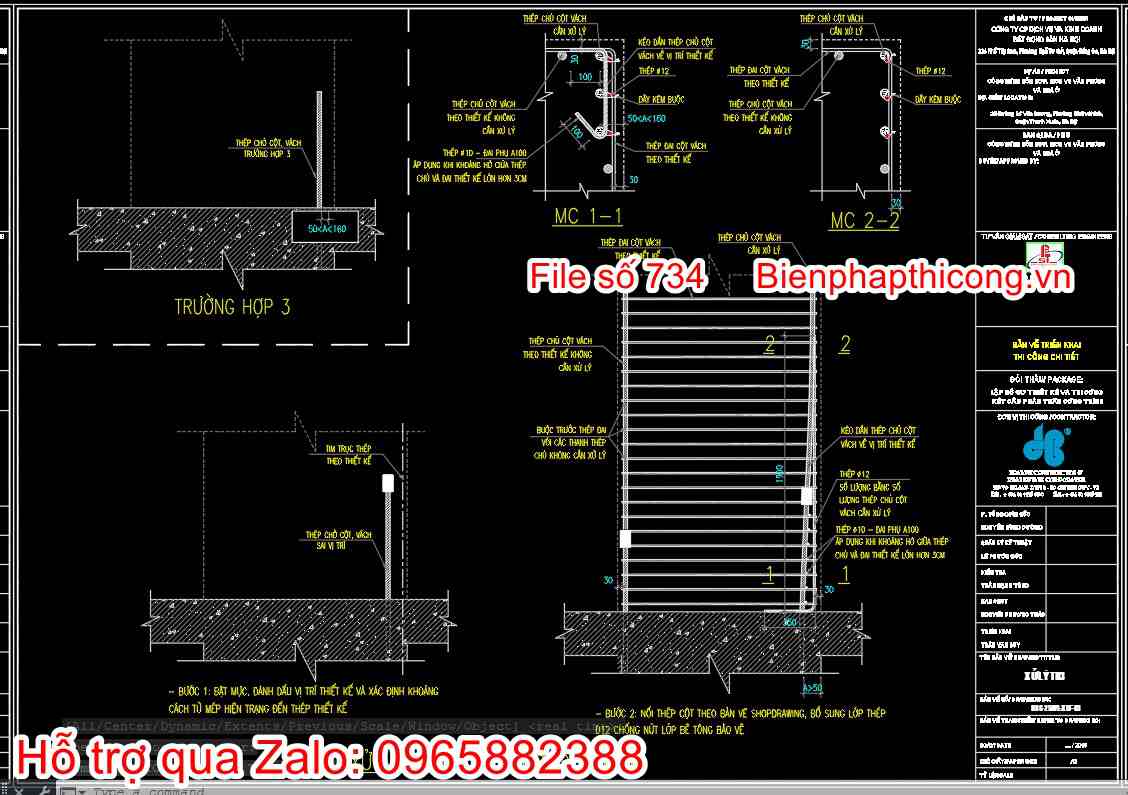 Tải bản vẽ bptc xử lý thép chờ cột điển hình.