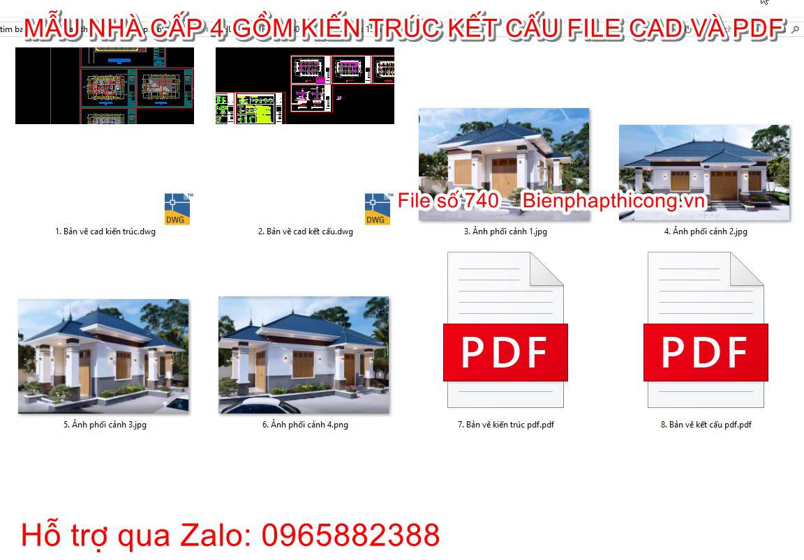 Download bản vẽ cad nhà cấp 4 mái nhật 7,5m x 15m.