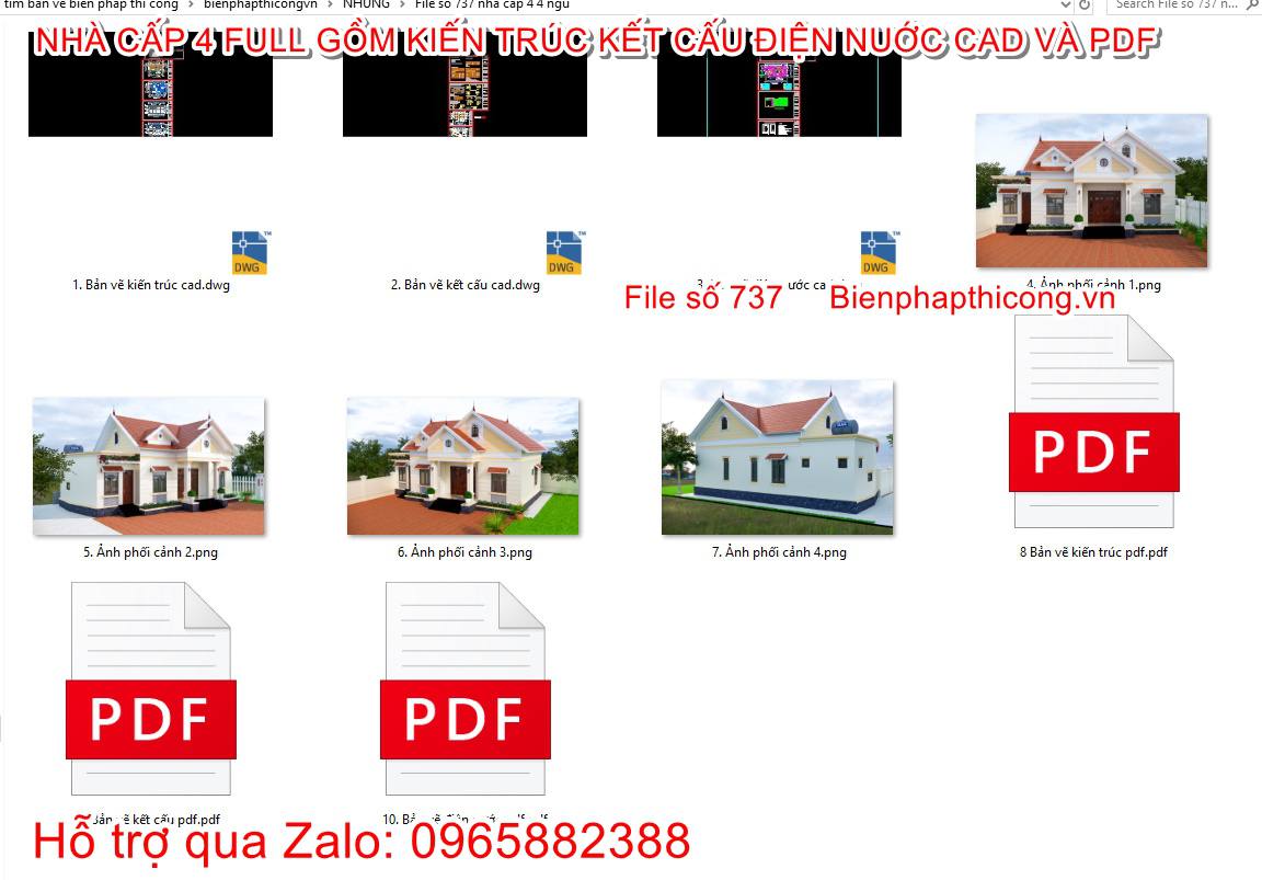 Full bản vẽ thiết kế nhà cấp 4 mái thái 4 ngủ 16m x 9m.