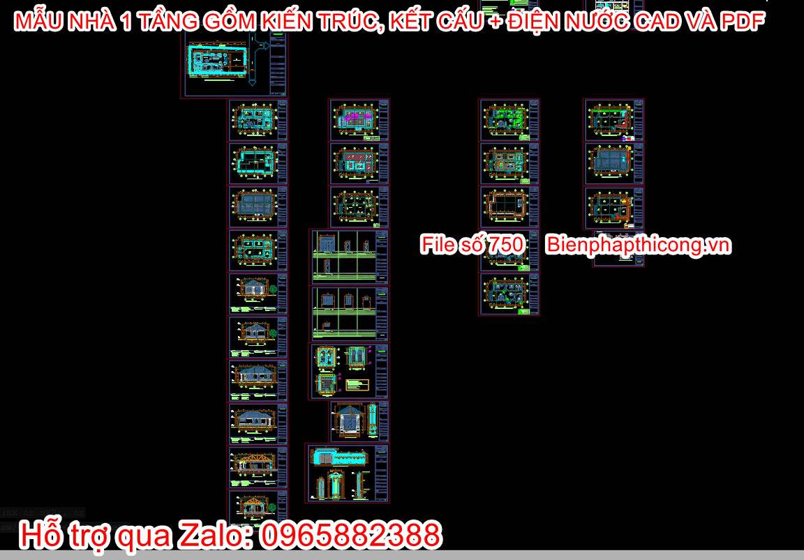 File autocad nhà 1 tầng mái nhật 9,5m x 15m 900 triệu.