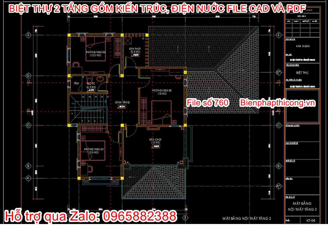 Bản vẽ cad mẫu nhà 2 tầng địa trung hải đẹp.