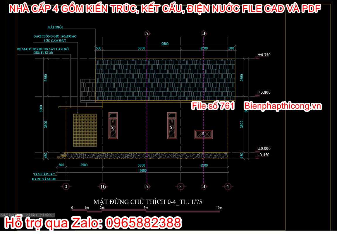 Hstk nhà cấp 4 2 ngủ hiện đại đẹp.