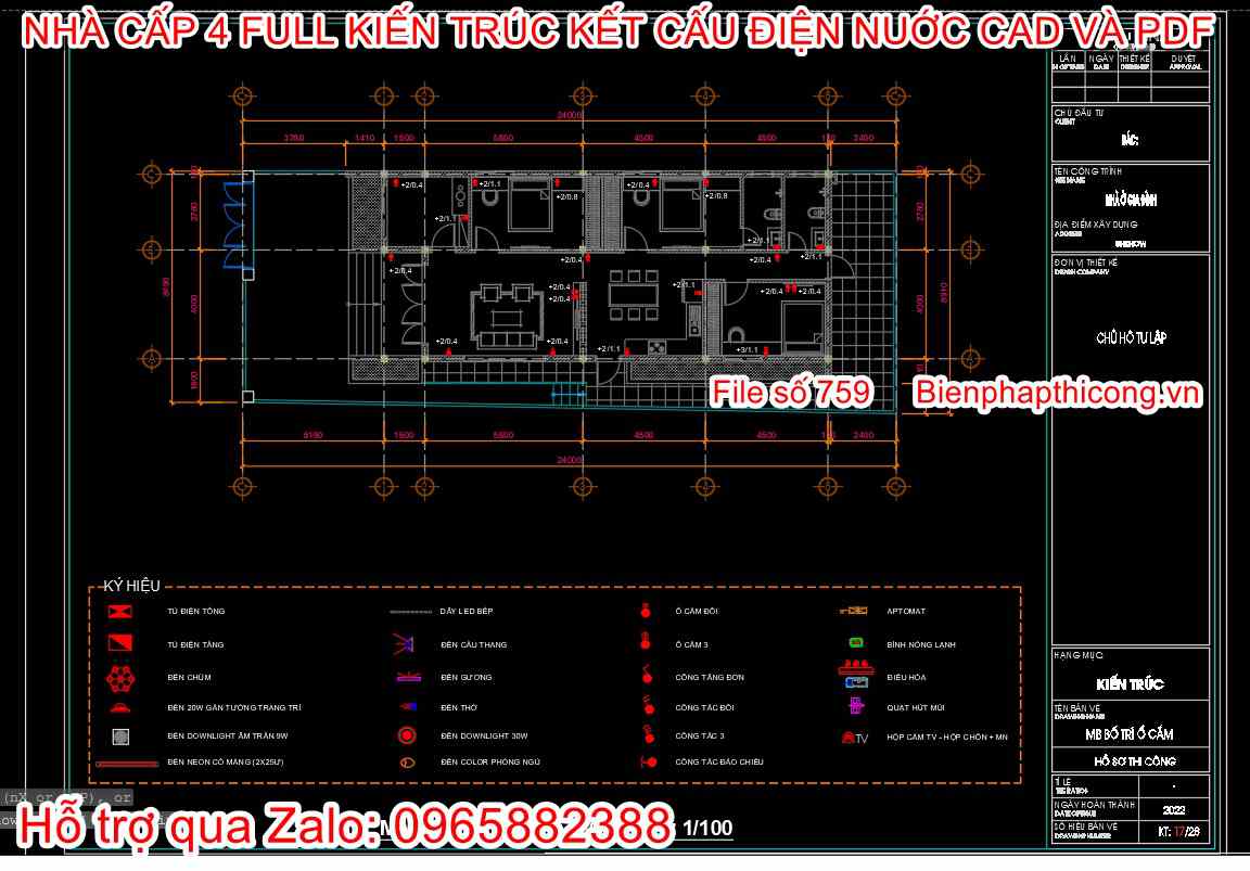 Donwload cấp thoát nước nhà 1 tầng hiện đại 7m x 17m.