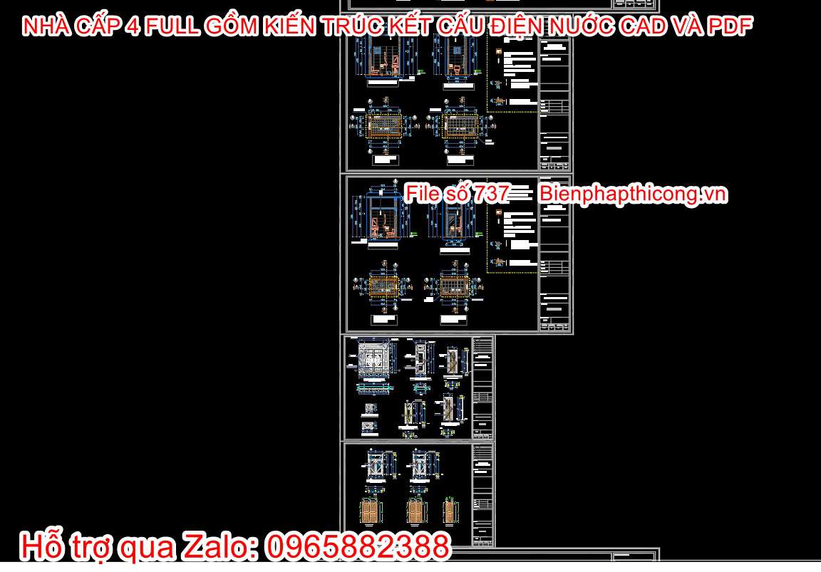 Bản vẽ thiết kế mái thái nhà cấp 4 đẹp.