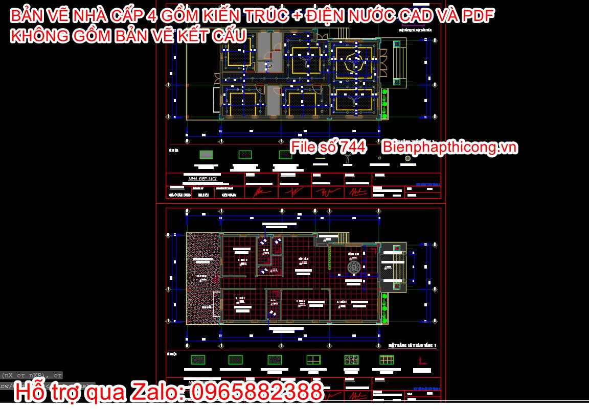 Bản vẽ thiết kế trần nhà cấp 4.