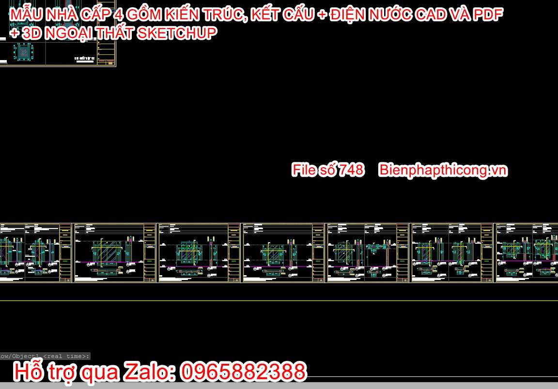 Bản vẽ phần cửa nhà cấp 4 18m x 13m.