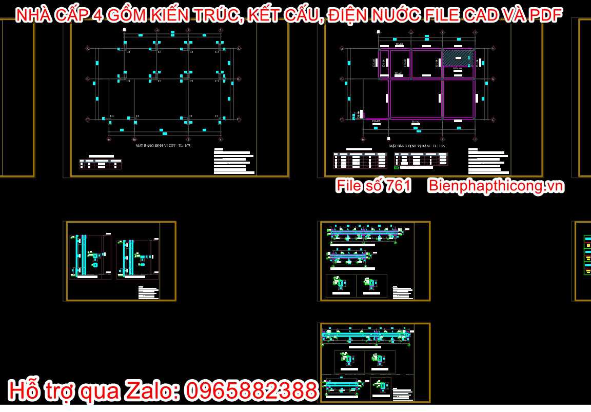 Bản vẽ nhà cấp 4 làm cấp phép xây dựng đẹp.