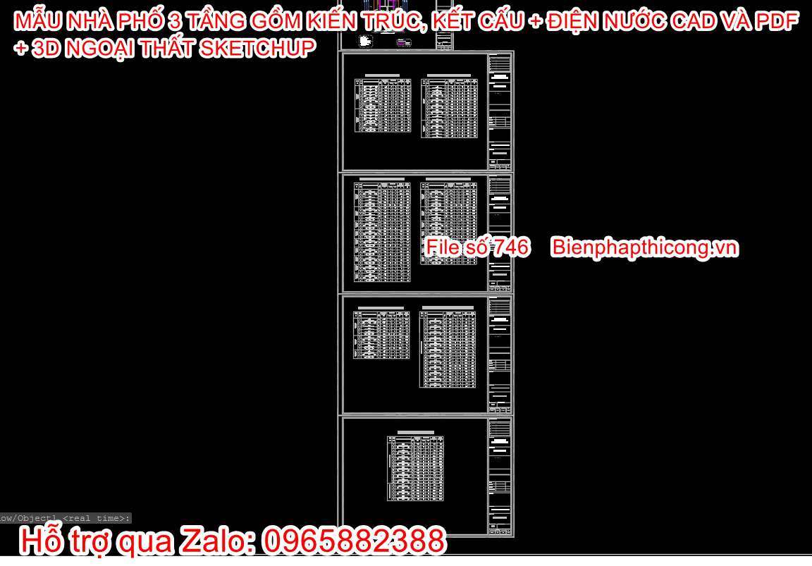 Thống kê thép nhà phố 3 tầng 5m x 18m.