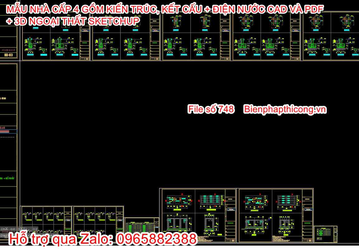 Bản vẽ thiết kế dầm sàn nhà cấp 4 18m x 13m.