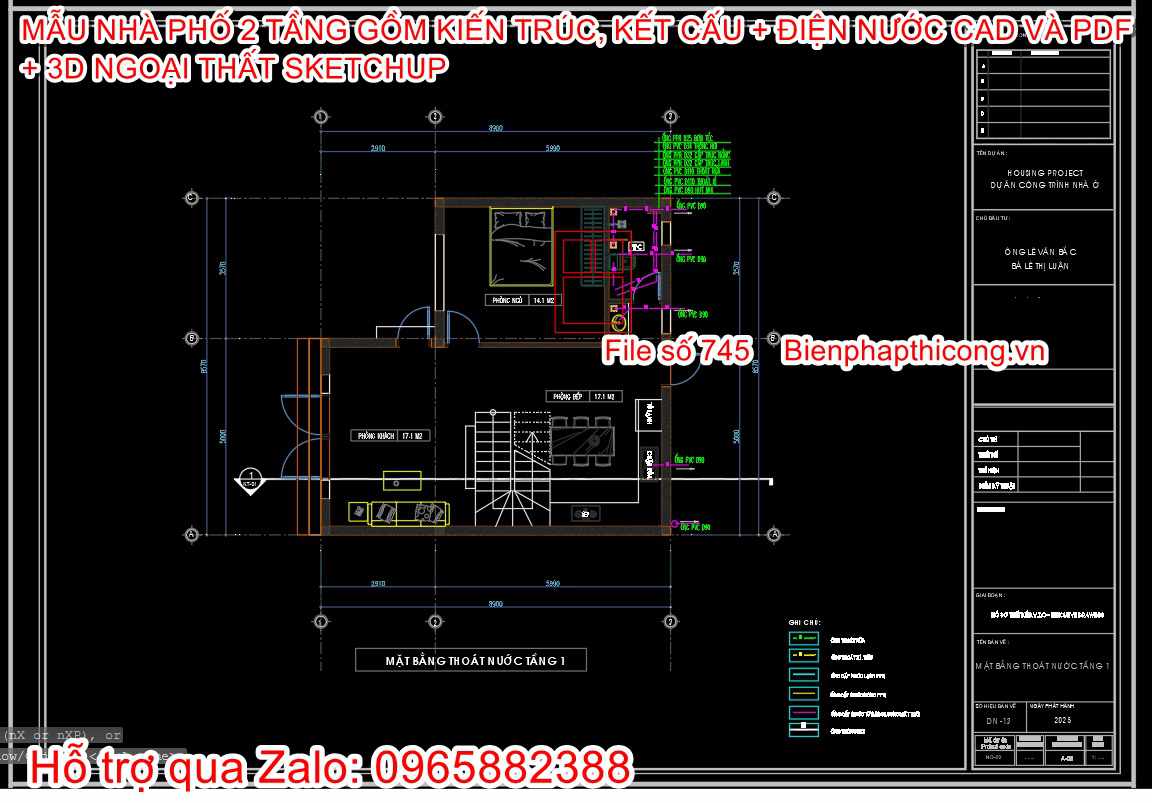Thiết kế nhà phố nhà ống 2 tầng đẹp.