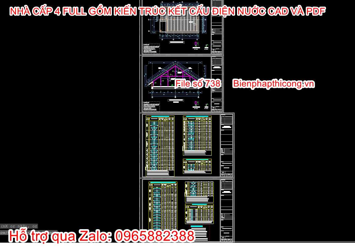 Thống kê thép nhà cấp 4.