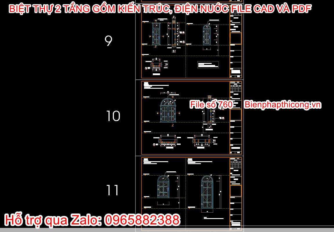 Mẫu bản vẽ cad cửa đẹp.