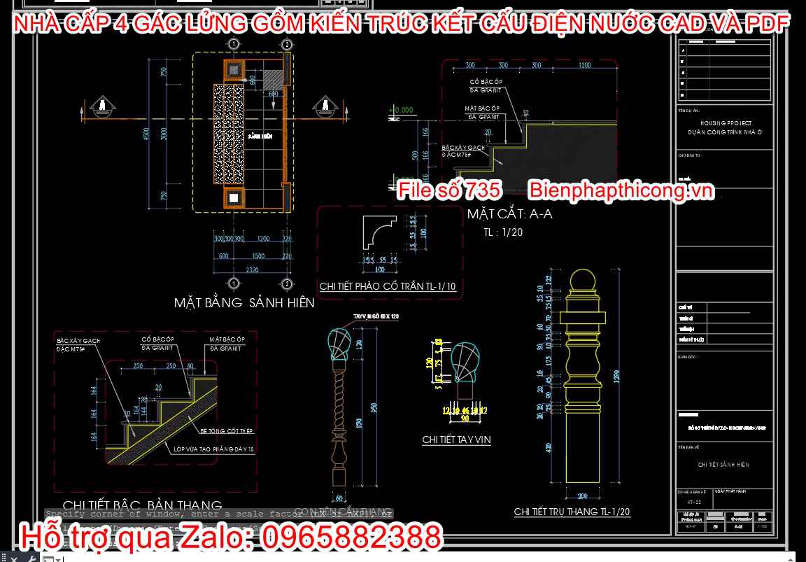 Thiết kế chi tiết cad.
