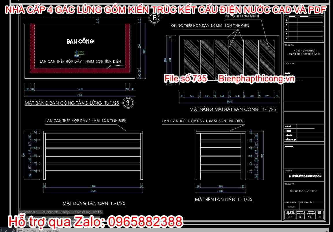 Bản vẽ cad thiết kế chi tiết nhà cấp 4.