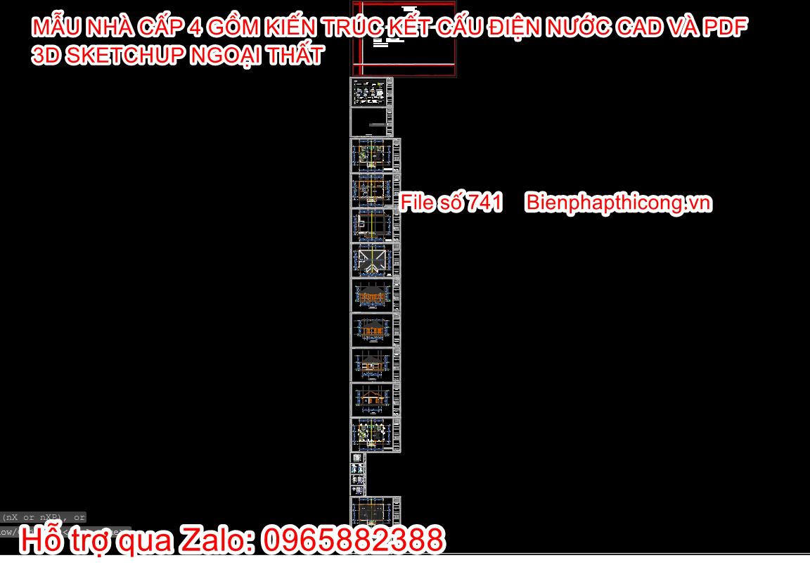 Phần kiến trúc nhà cấp 4 3 ngủ 13,5m x 9m 130m2 900 triệu.