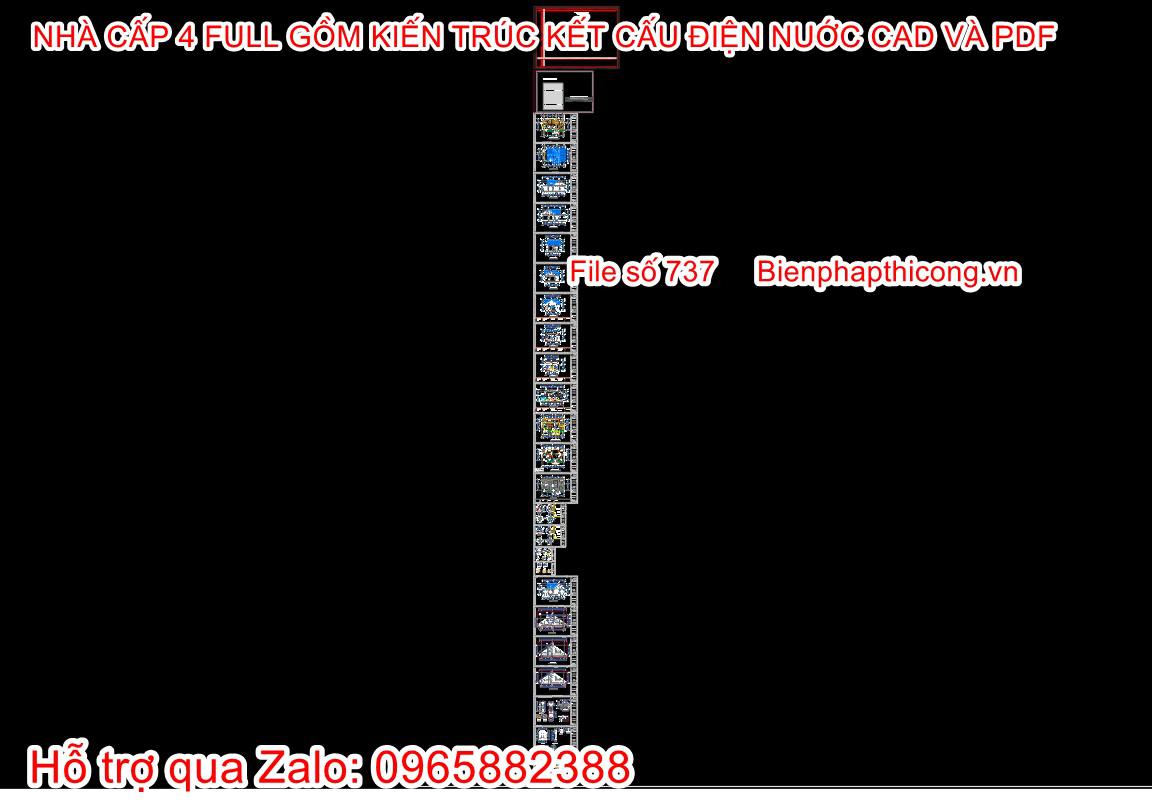 Phần kiến trúc nhà cấp 4 mái thái 4 phòng ngủ đẹp.