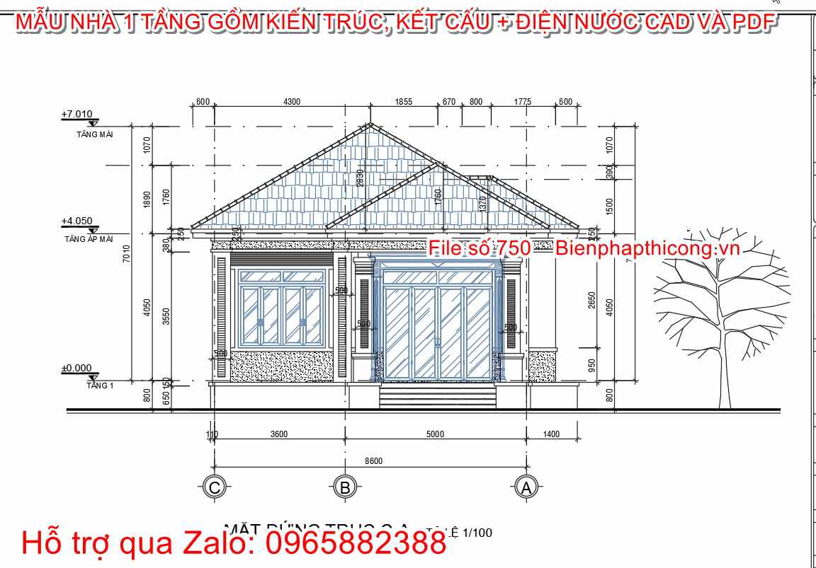 Mặt đứng công trình nhà mái nhật 3 ngủ dưới 1 tỷ đẹp.