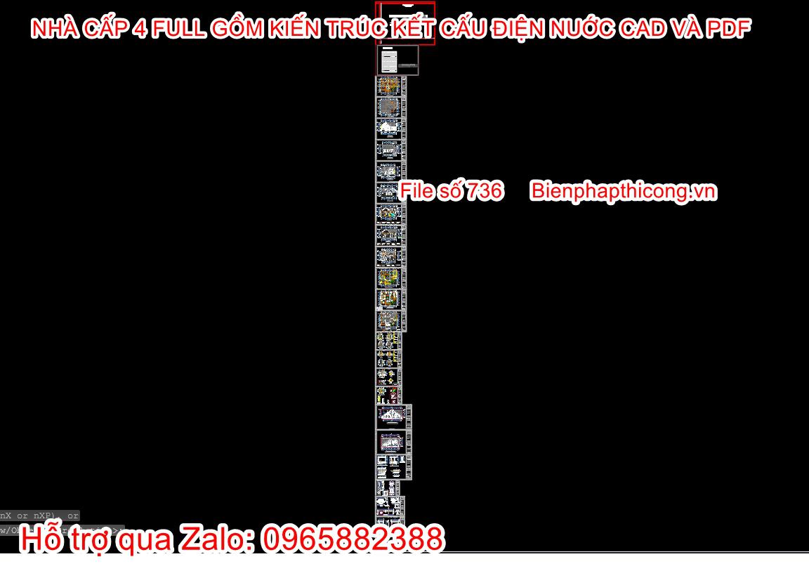 Tổng hợp bản vẽ kiến trúc nhà cấp 4 3 ngủ 14,5m x 11m.