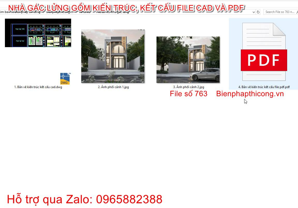 Bản vẽ cad nhà gác lửng 5m x 16m 3 ngủ 900 triệu.