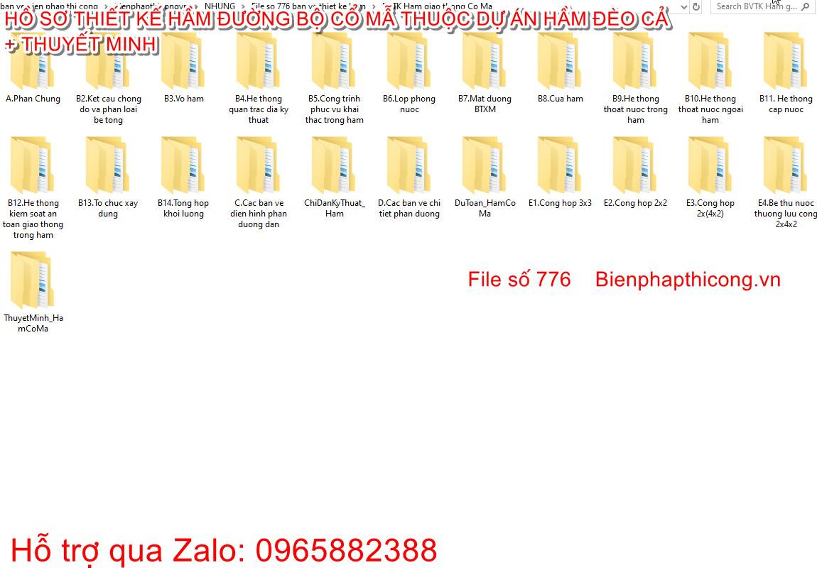 Bản vẽ thiết kế kèm thuyết minh hầm đường bộ cổ mã cad.