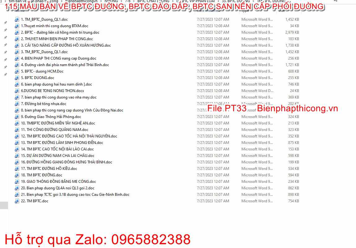 Tổng hợp thuyết minh biện pháp thi công đường.