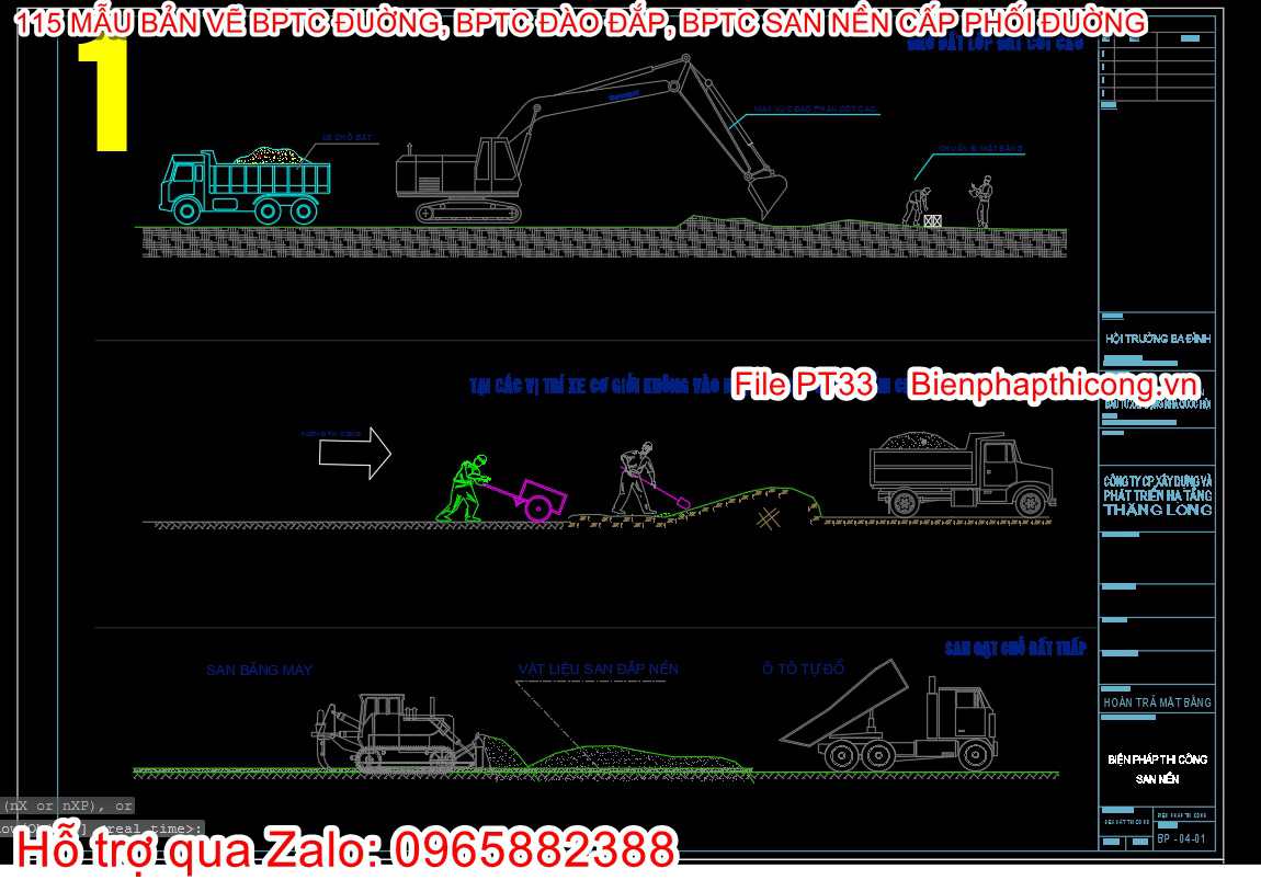 Bản vẽ bptc san nền cad.