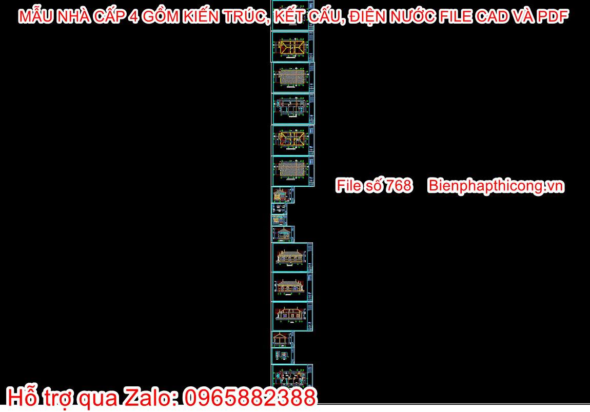 File cad thiết kế phần kiến trúc 8,2m x 16,5m.