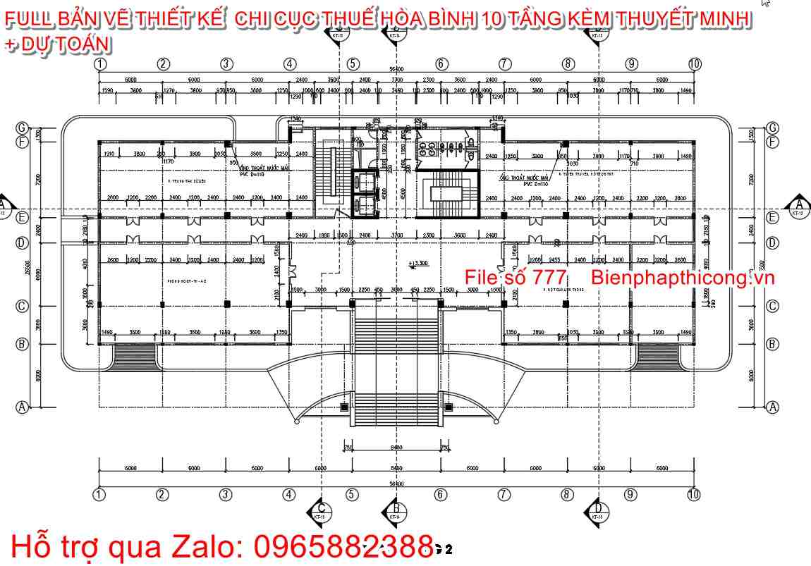 Mặt bằng tầng 2 nhà chi cục thuế.