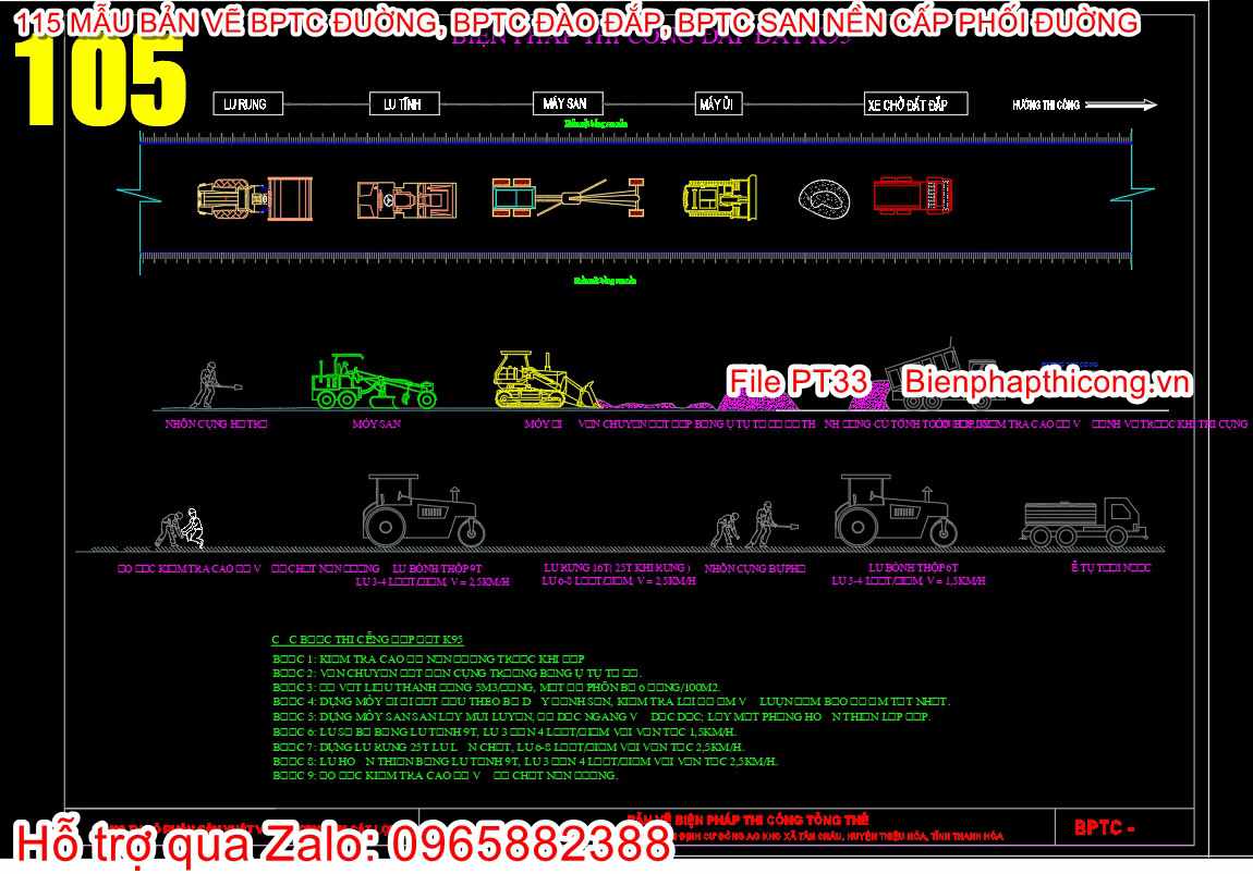 Biện pháp thi công đắp đất K95.