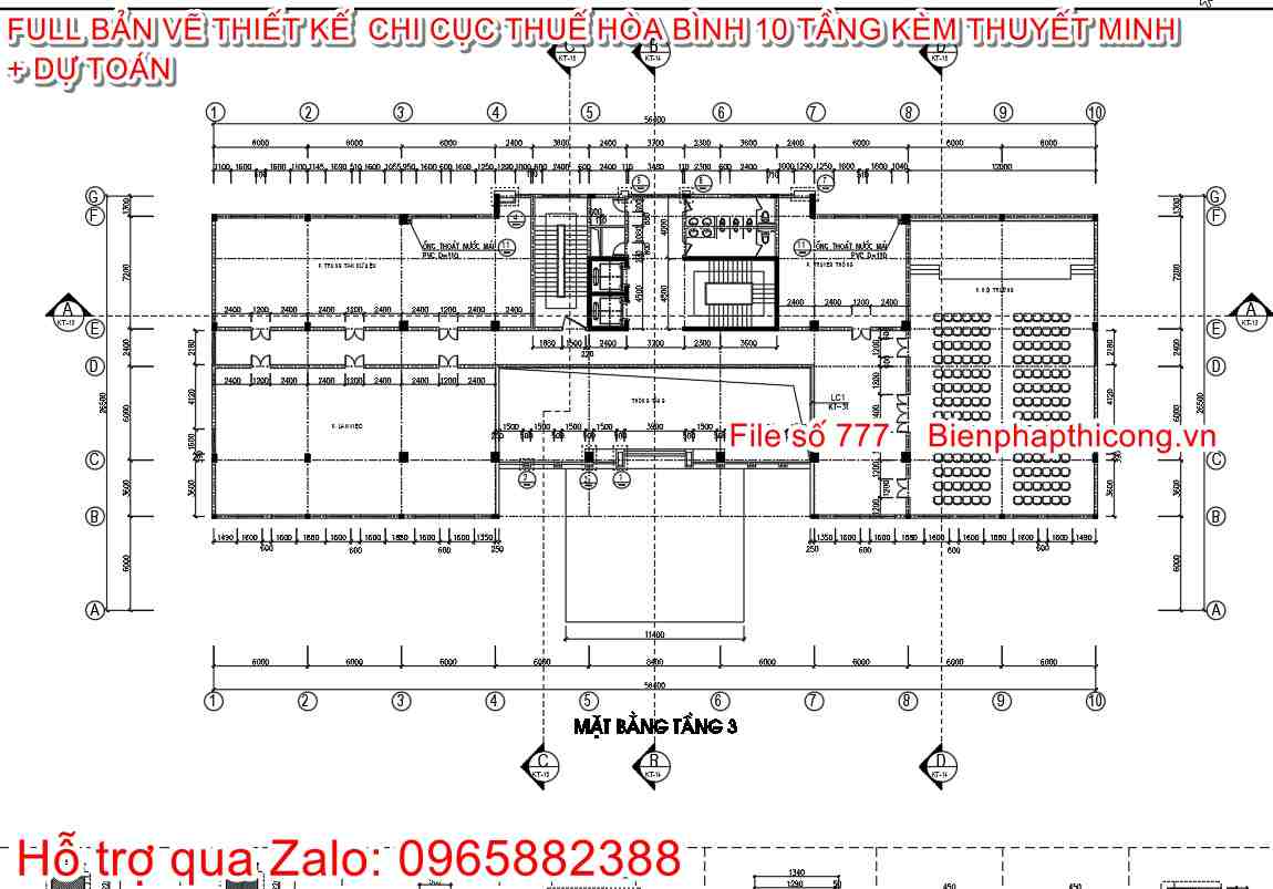 Mặt bằng tầng 3.