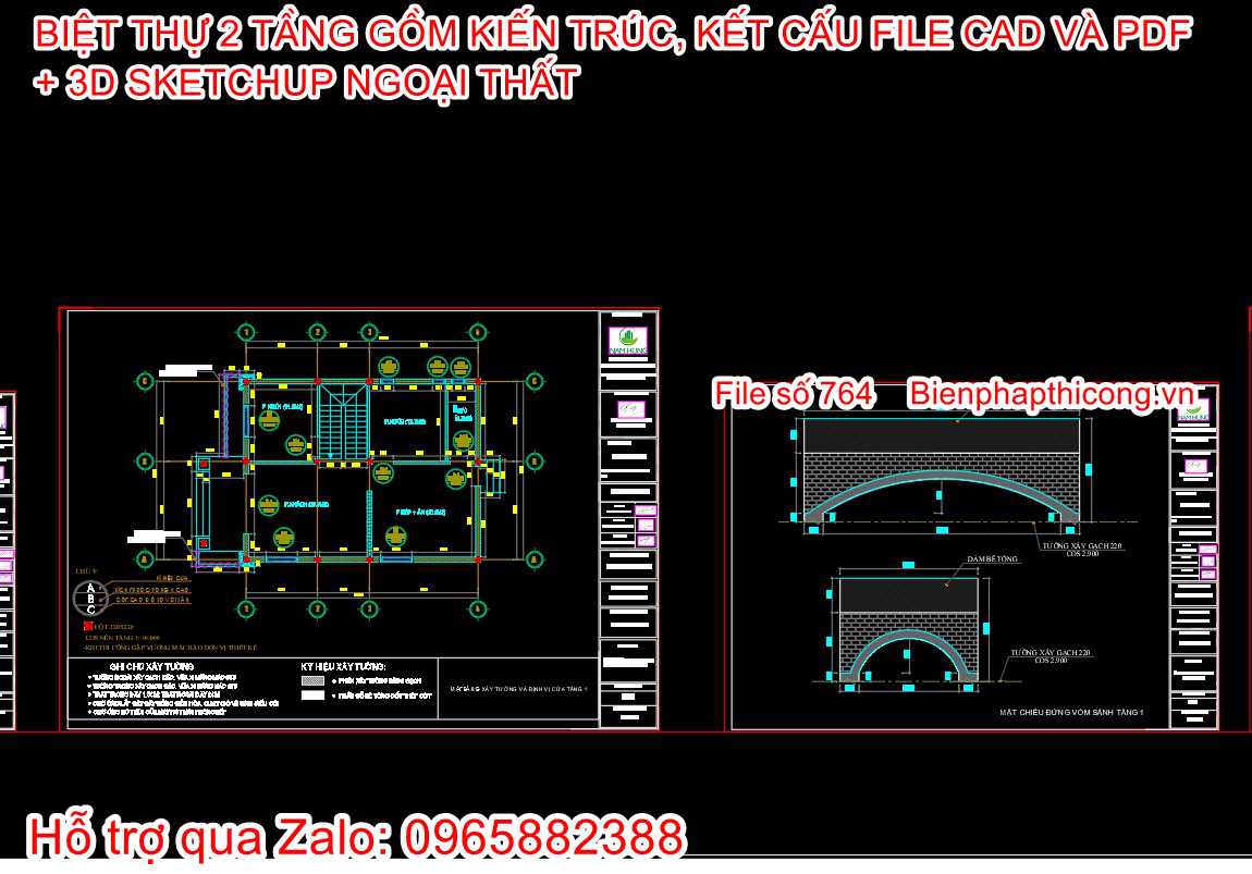 Bản vẽ xây dựng nhà mái nhật tân cổ 8,5m x 11m.