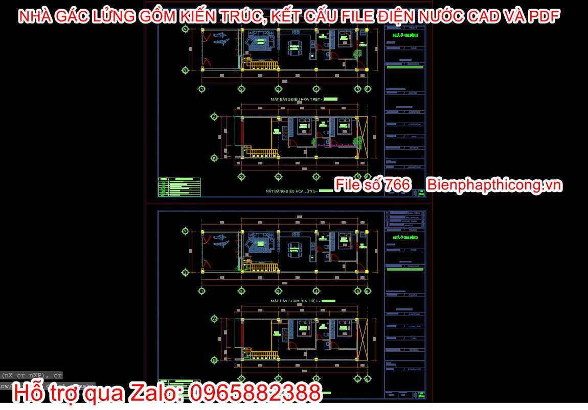 Bản vẽ cad bố trí điện nước full cad.