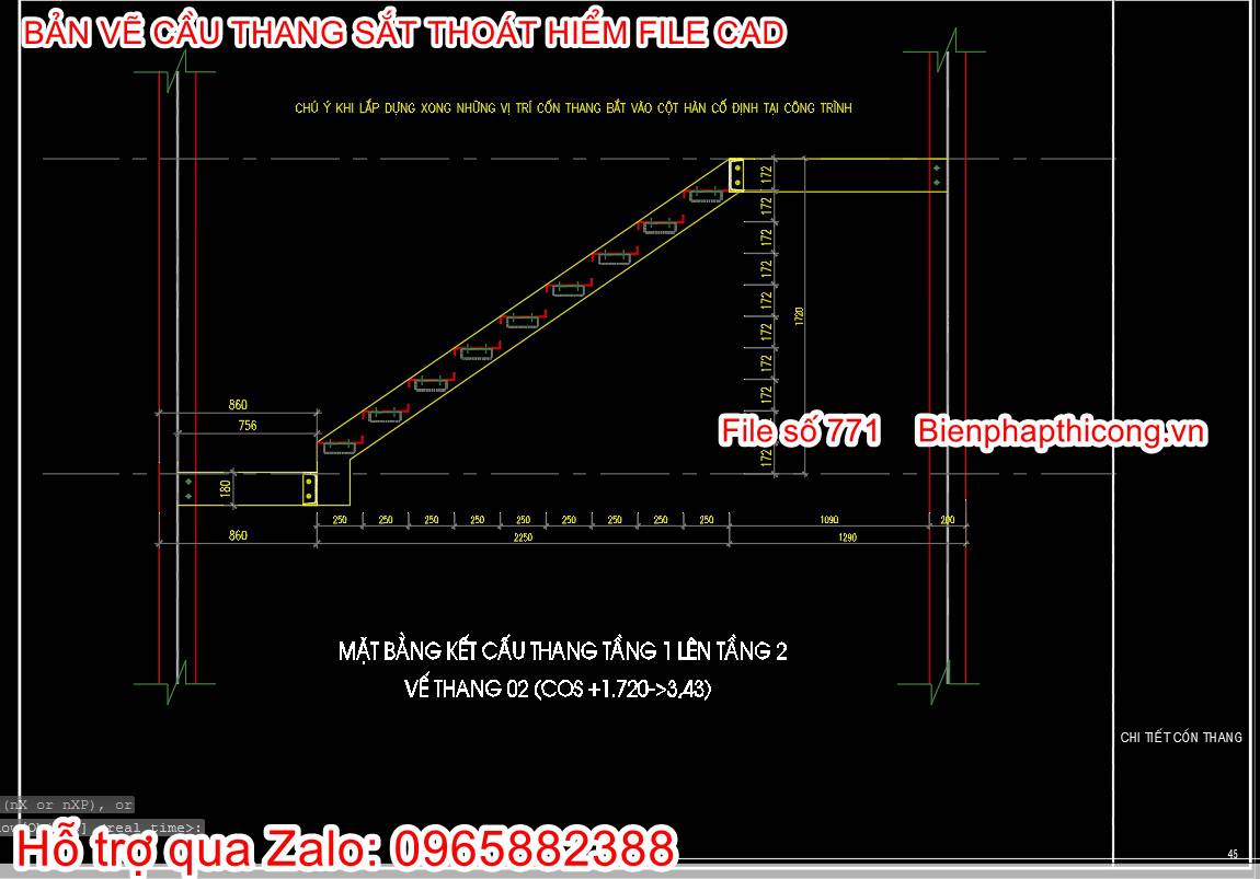 Mẫu cầu thang sắt đẹp.