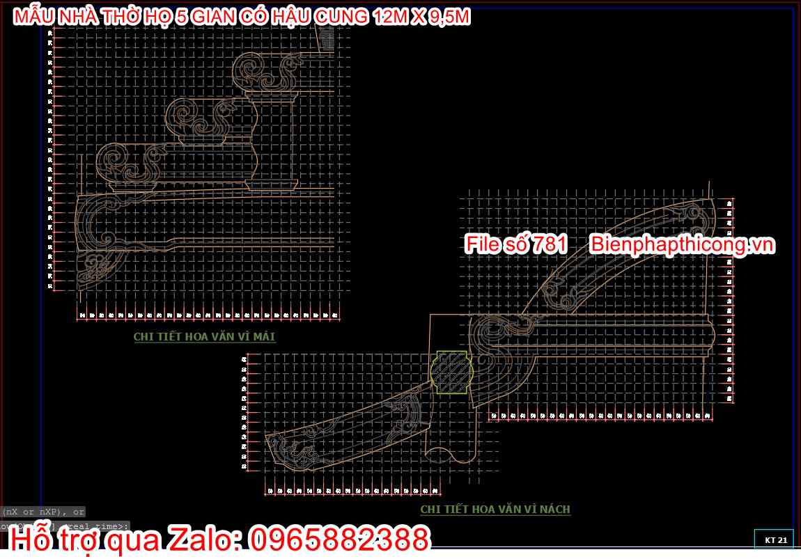 Chi tiết hoa văn cad.