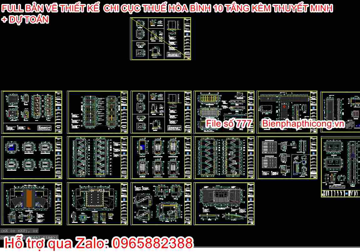 Bản vẽ thiết kế nhà cao tầng đẹp.