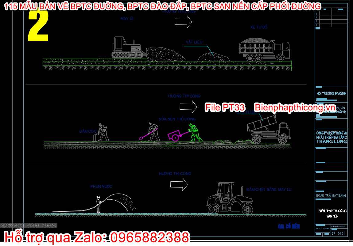 Bản vẽ biện pháp thi công san nền.