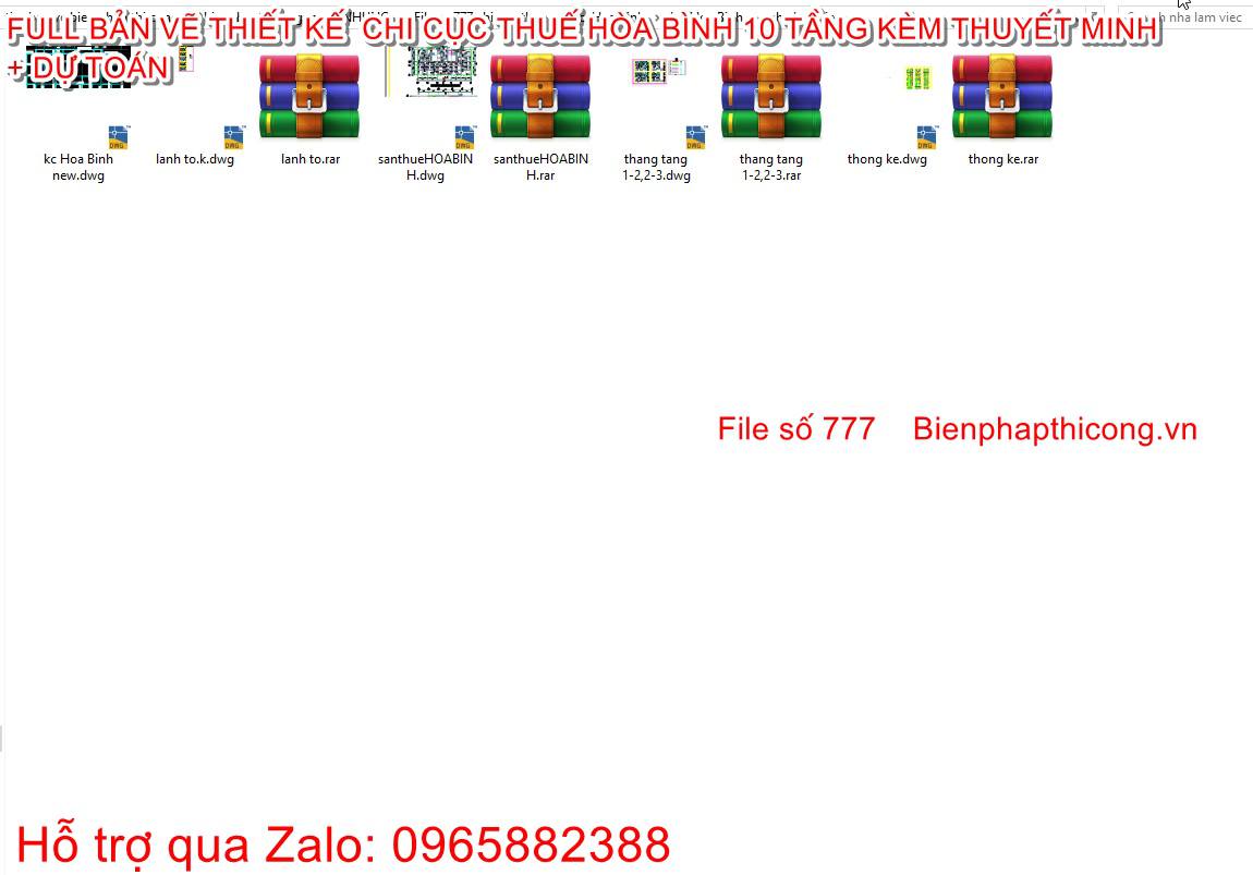 Tổng hợp bản vẽ kết cấu nhà 10 tầng kèm thuyết minh và dự toán.