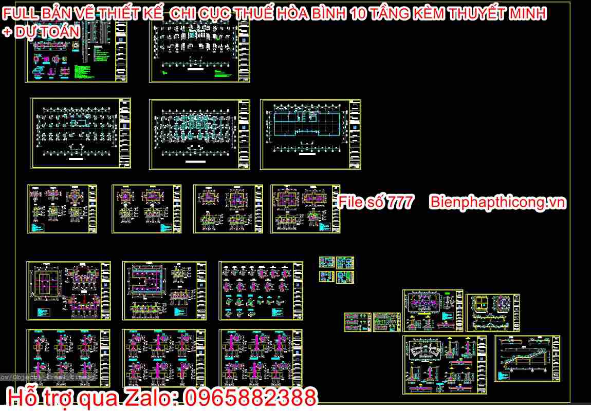 Tải bản vẽ cad phần kết cấu móng cốc nhà cao tầng.