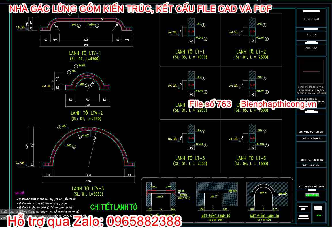 Download bản vẽ cad nhà gác lửng ngang 5m x 16m đẹp.