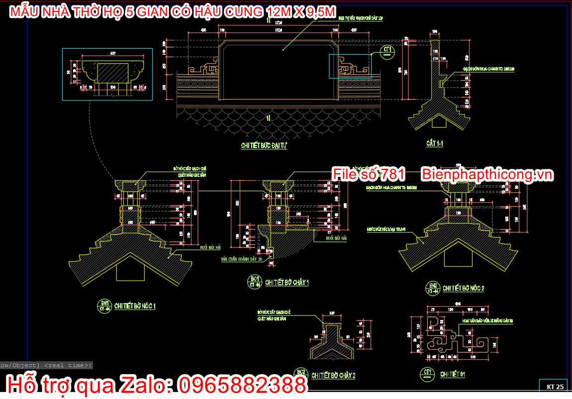 Bản vẽ cad nhà thờ họ đẹp.