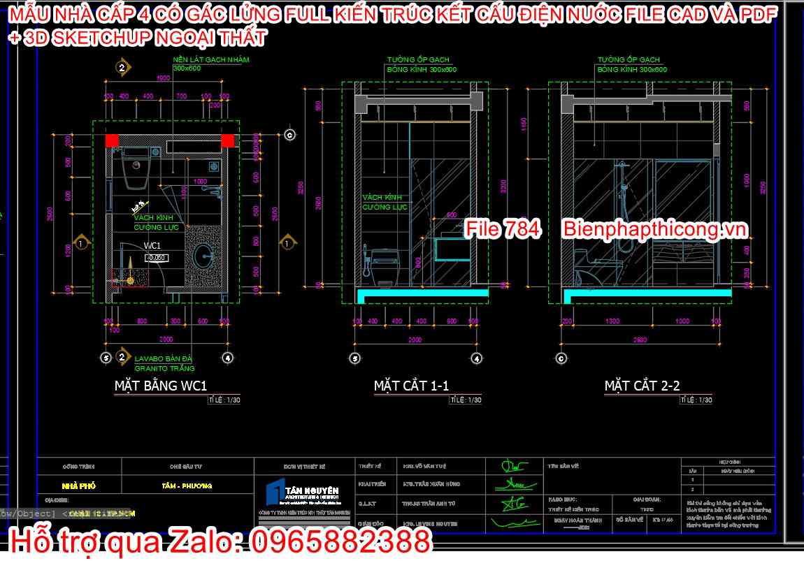 Bản vẽ chi tiết nhà vệ sinh cad nhà cấp 4.