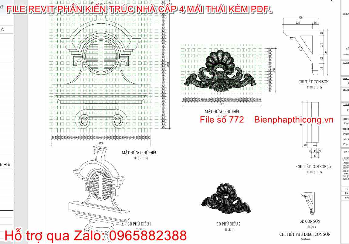 Bản vẽ thiết kế chi tiết tân cổ revit.