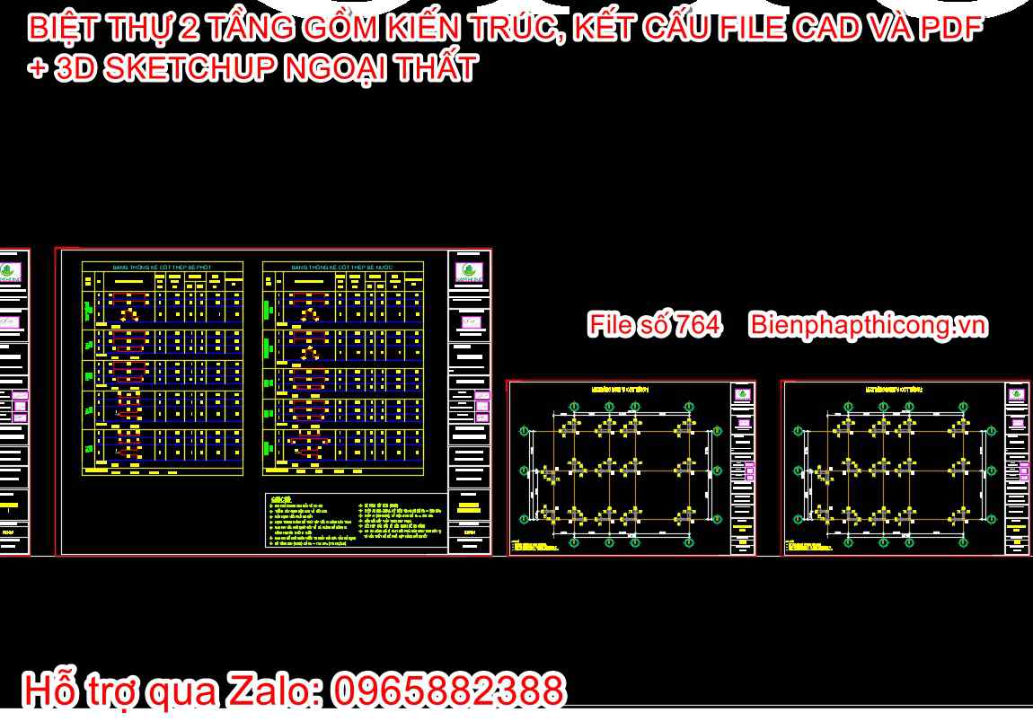 Mẫu bản vẽ cad nhà mái nhật 2 tầng 8,5m x 11m.