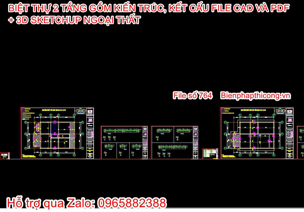 Donwload bản vẽ cad nhà 2 tầng mái nhật 8,5m x 11m.