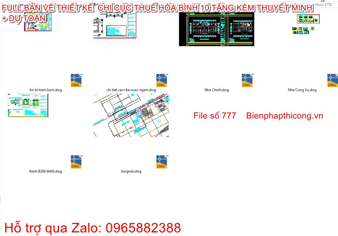Bản vẽ thiết kế nước và phòng cháy nhà 10 tầng cad.